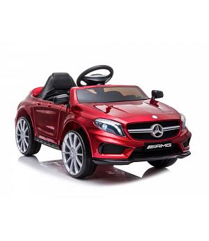 Coche infantil Mercedes LITTLE GLA45 AMG rojo pintado 12V + 2.4GHZ RC parental, eva, cuero -  INDA156-GLA45rd